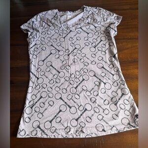 Ariat Bit Print V-Neck T-Shirt | Women’s Western Equestrian Tee | Medium